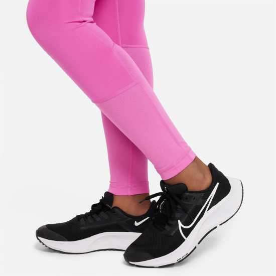 Nike Pro Girls Tights Fuchsia/White Дрехи за фитнес