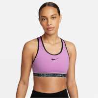 Nike Swoosh On The Run Women's Medium-Support Lightly Lined Sports Bra Fuchsia/Black Спортни сутиени