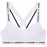 Under Armour Armour Crossback Low Impact Sports Bra White/Black Спортни сутиени