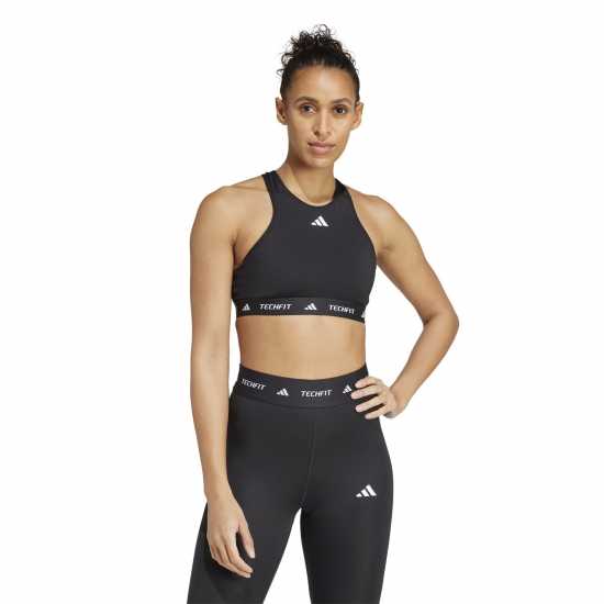 Adidas Techfit Womens Medium Support High Neck Sports Bra  