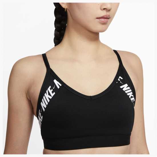 Nike Indy Women's Light-Support Logo Sports Bra Black Спортни сутиени
