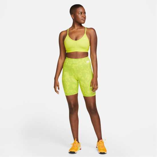 Nike Indy Women's Light-Support Logo Sports Bra Atomic Green Спортни сутиени