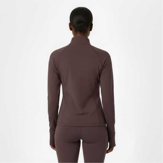 Usa Pro Women's Core Fitness Long Sleeve Slim Fit Performance Training Jacket Espresso Usa Pro Women's Core Fitness Long Sleeve Slim Fit Performance Training Jacket Espresso