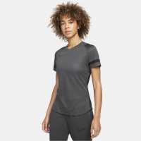 Nike Dri-FIT Academy Women's Short-Sleeve Soccer Top Grey Дамски тениски с яка