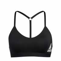 Adidas All Me Light Support Training Bra Womens Black/White Спортни сутиени