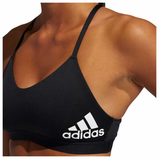 Adidas Me Light Support Training Bra Womens Black/White Спортни сутиени