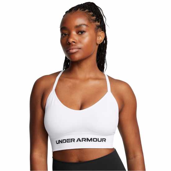 Under Armour Armour Vanish Seamless Low Bra Impact Sports Womens Бяло Спортни сутиени