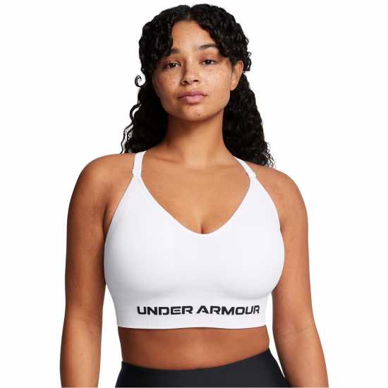 Under Armour Armour Vanish Seamless Low Bra Impact Sports Womens Бяло Спортни сутиени