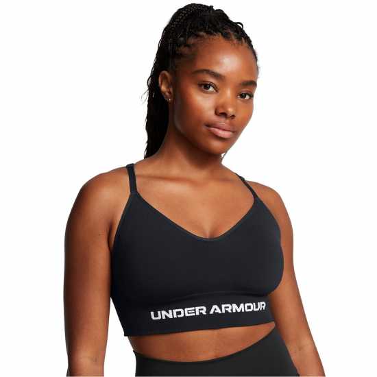 Under Armour Armour Vanish Seamless Low Bra Impact Sports Womens Черно Спортни сутиени