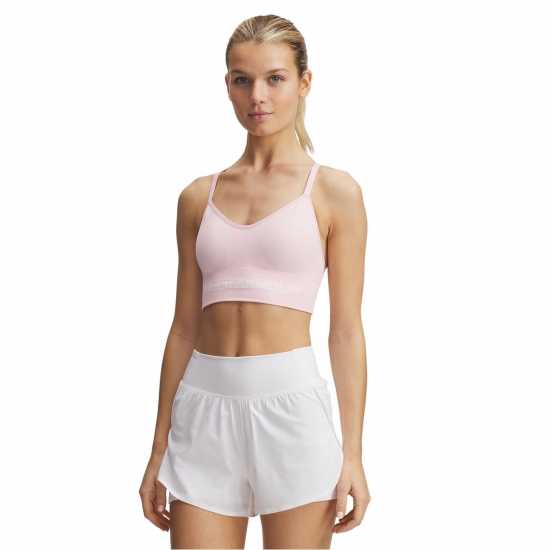 Under Armour Armour Vanish Seamless Low Bra Impact Sports Womens Прим Розово Спортни сутиени