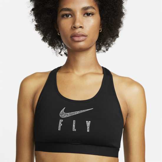 Nike Swoosh Fly High-Support Non-Padded Mesh-Back Sports Bra Nike Swoosh Fly High-Support Non-Padded Mesh-Back Sports Bra