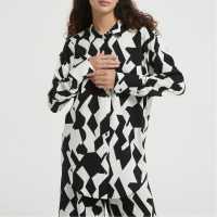 Тениска Be You Mono Print Shirt  Дамски ризи и тениски