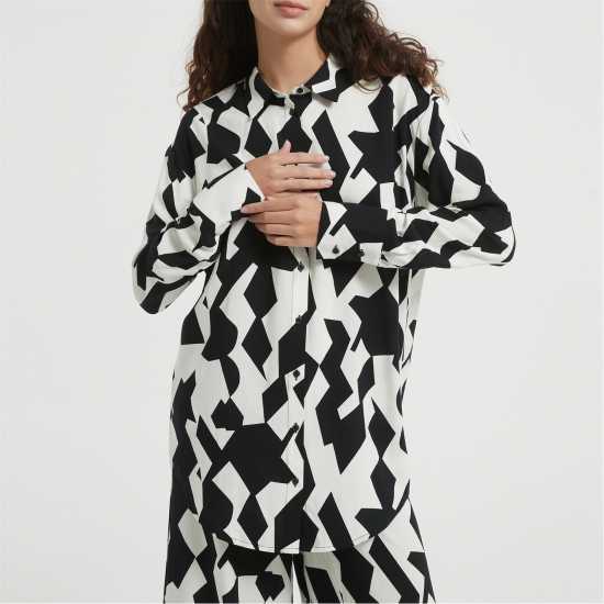 Тениска Be You Mono Print Shirt  Дамски ризи и тениски