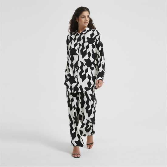 Тениска Be You Mono Print Shirt  Дамски ризи и тениски