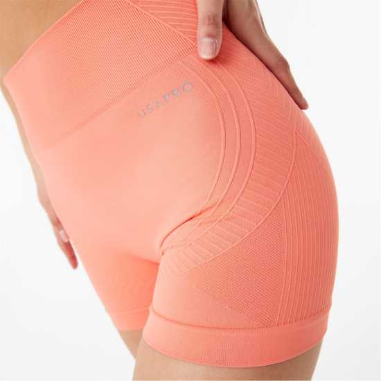 Дамски клинове за фитнес Usa Pro Дамски Шорти Seamless 3 Inch Shorts Womens Корал Usa Pro Дамски Шорти Seamless 3 Inch Shorts Womens Корал Дамски клинове за фитнес