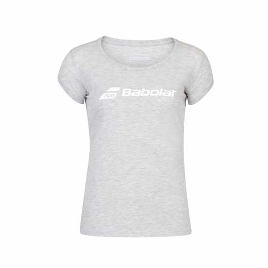 Babolat Women's Short-Sleeve Performance Gym Top Висока сива меланж 