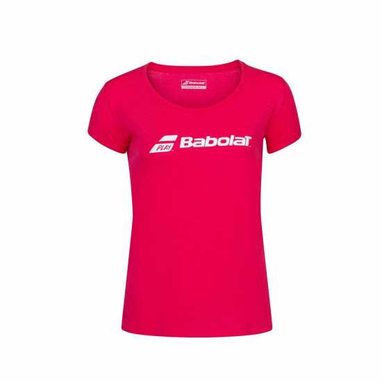 Дамски дрехи за бягане Babolat Women's Short-Sleeve Performance Gym Top Червена Роза Хтр Babolat Women's Short-Sleeve Performance Gym Top Червена Роза Хтр