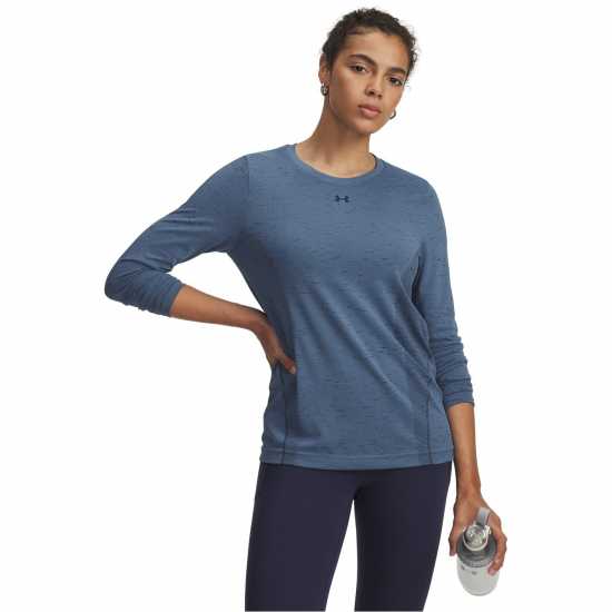 Дамски пуловери Under Armour Armour Vanish Seamless Loose Ls Sweatshirt Womens Blue Smoke Under Armour Armour Vanish Seamless Loose Ls Sweatshirt Womens Blue Smoke Дамски пуловери