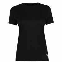 Women’S Hapai Short-Sleeve Top Black/White Дрехи за фитнес