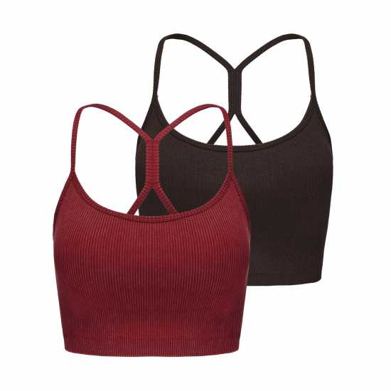 Slazenger Bra Tank Womens Тибетско/Шоколадово Спортни сутиени