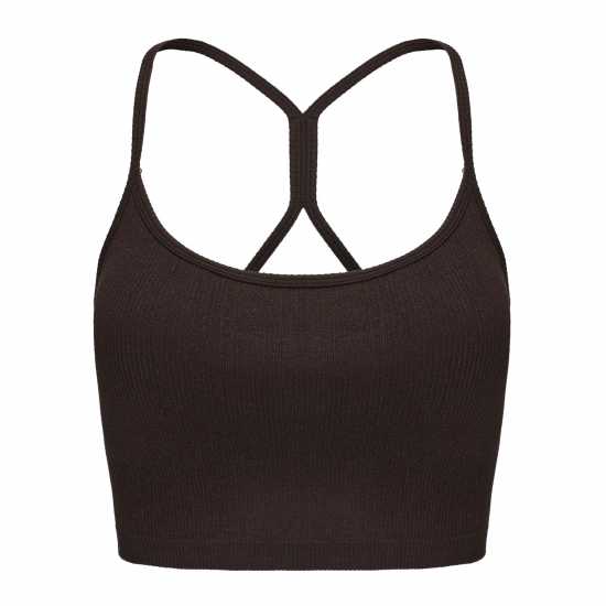Slazenger Bra Tank Womens Тибетско/Шоколадово Спортни сутиени