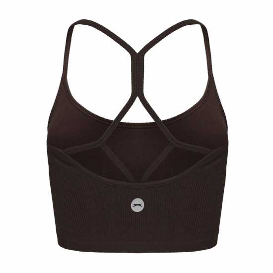 Slazenger Bra Tank Womens Тибетско/Шоколадово Спортни сутиени