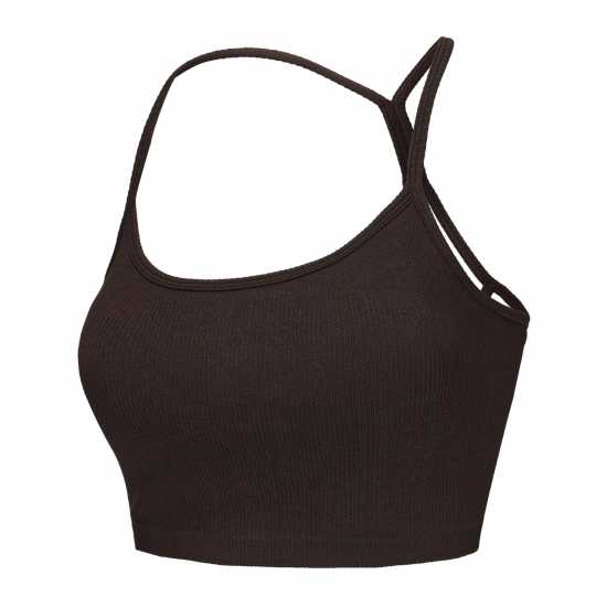 Slazenger Bra Tank Womens Тибетско/Шоколадово Спортни сутиени