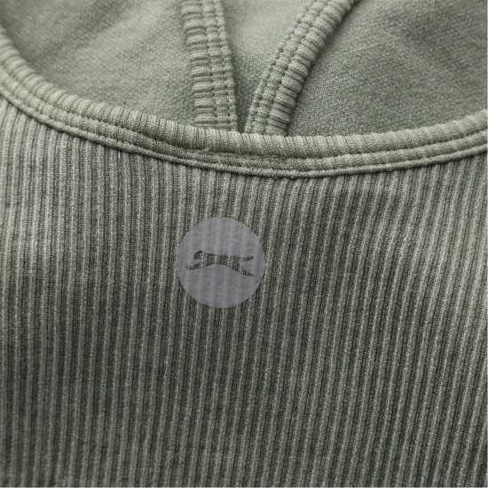 Slazenger Bra Tank Womens Зелено/Захар Спортни сутиени