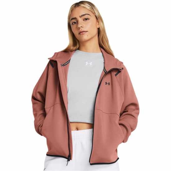 Under Armour Women's Unst Fleece Full Zip Hoodie Pink 