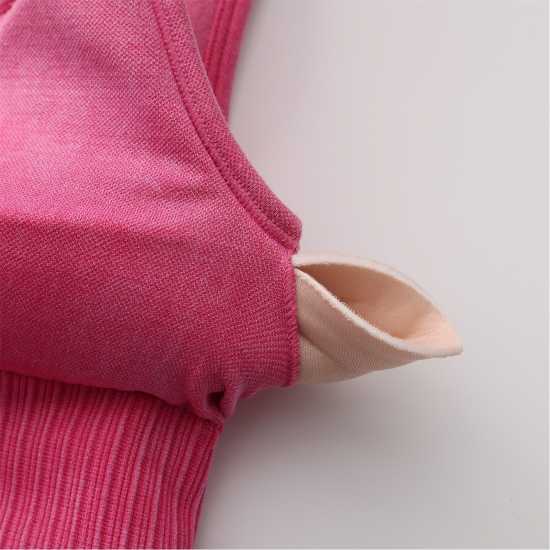 Slazenger Square Neck Bra Womens Малина/Захар Спортни сутиени