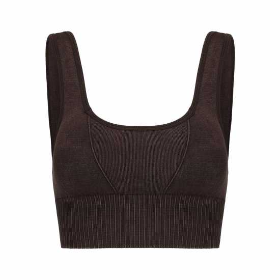 Slazenger Square Neck Bra Womens Шоколад/Захар Спортни сутиени