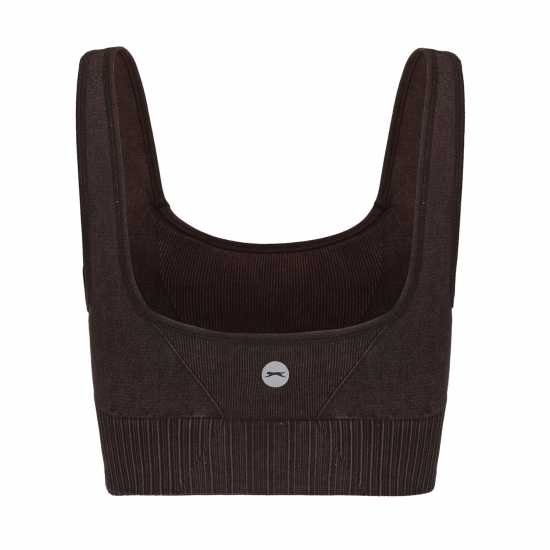 Slazenger Square Neck Bra Womens Шоколад/Захар Спортни сутиени