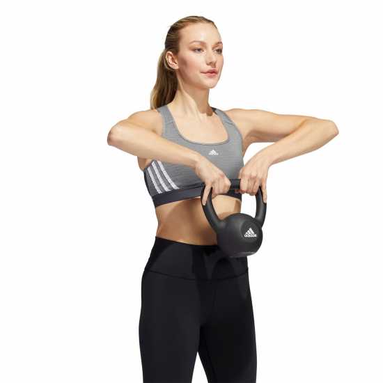 Adidas Powerreact Training Medium Support 3-Stripes Bra Womens