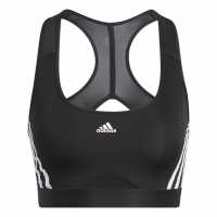 Adidas Pwr 3 Stripe Sports Bra Womens Black/White Спортни сутиени