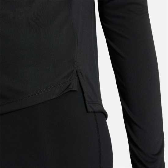 Nike Dri-FIT One Women's Standard Fit Long-Sleeve Top Black / White Атлетика