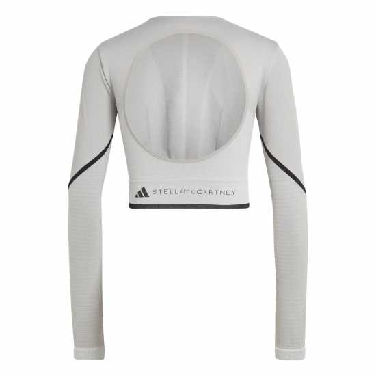 Adidas Women's Cropped Long-Sleeve Performance Gym Top Мгх Солидно Сиво 