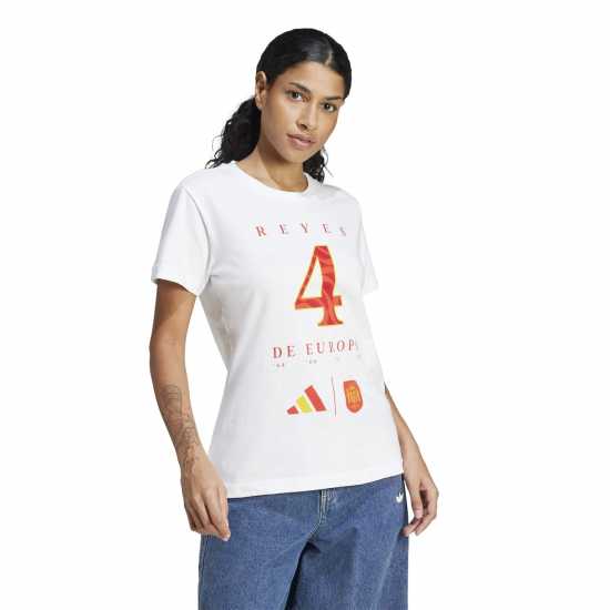Adidas Spain Euro Winners T-Shirt Womens Adidas Spain Euro Winners T-Shirt Womens