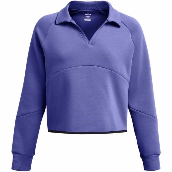 Under Armour Women's Unstop Rugby Cropped Crew Sweatshirt Purple Under Armour Women's Unstop Rugby Cropped Crew Sweatshirt Purple