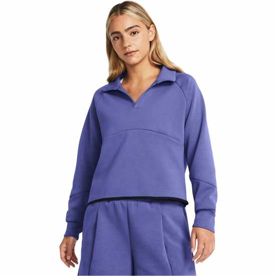 Under Armour Women's Unstop Rugby Cropped Crew Sweatshirt Purple Under Armour Women's Unstop Rugby Cropped Crew Sweatshirt Purple