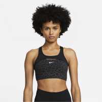 Nike Swoosh Aop Sports Bra Womens Black Спортни сутиени