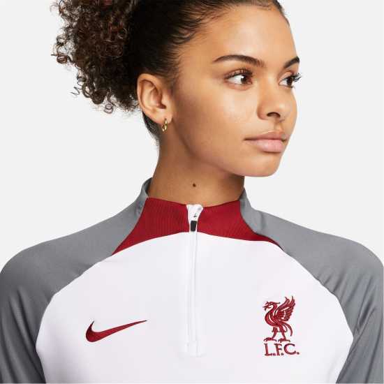 Nike Liverpool Drill Top Womens White/Red Дамски горнища с цип