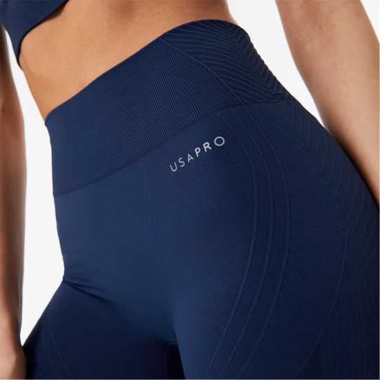 Дамски клинове за фитнес Usa Pro Longline Cycling Shorts Морска синьо Usa Pro Longline Cycling Shorts Морска синьо Дамски клинове за фитнес