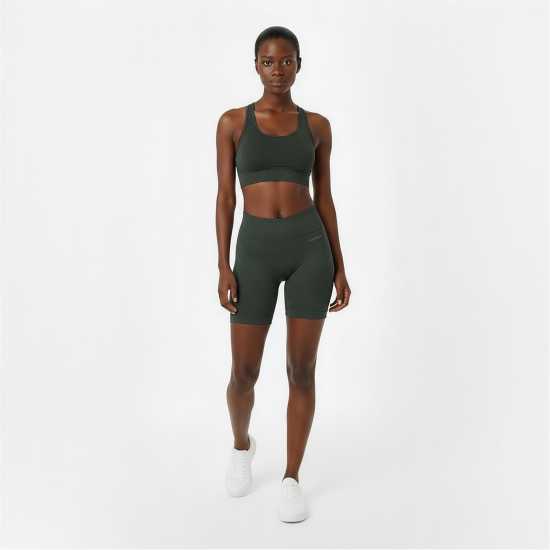 Usa Pro Дамски Шорти Seamless Longline Cycling Shorts Womens Хаки 
