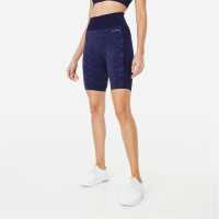 Sale Usa Pro Seamless Longline Cycling Shorts Морска синьо Дамски клинове за фитнес