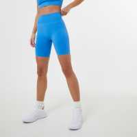 Usa Pro Seamless Longline Cycling Shorts Соник Син Дамски клинове за фитнес