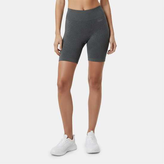 Usa Pro Дамски Шорти Seamless Longline Cycling Shorts Womens Charcoal 