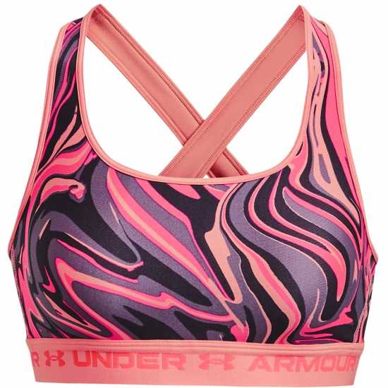 Спортни сутиени Under Armour Mid Print Pink Under Armour Mid Print Pink Спортни сутиени