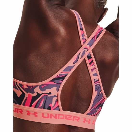 Спортни сутиени Under Armour Mid Print Pink Under Armour Mid Print Pink Спортни сутиени