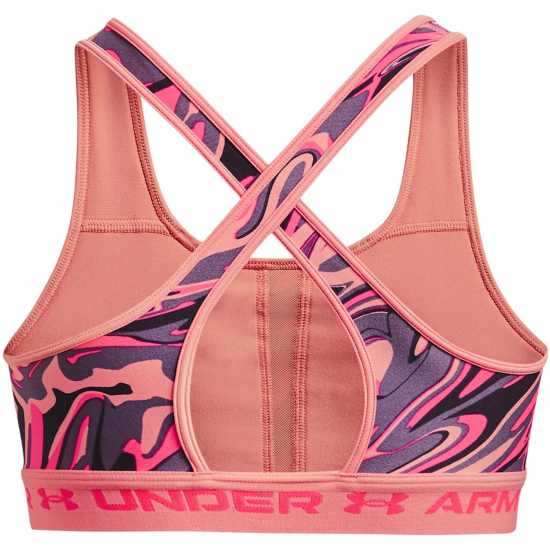 Спортни сутиени Under Armour Mid Print Pink Under Armour Mid Print Pink Спортни сутиени