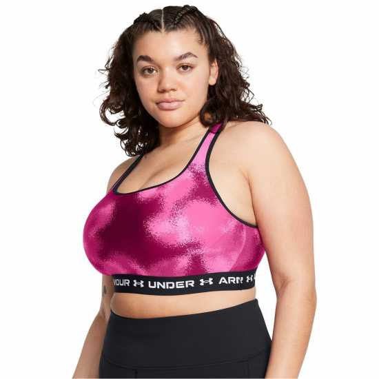 Спортни сутиени Under Armour Mid Print Pink Under Armour Mid Print Pink Спортни сутиени
